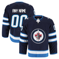Leonaf Custom W.Jets Navy Home Authentic Pro Jerseys