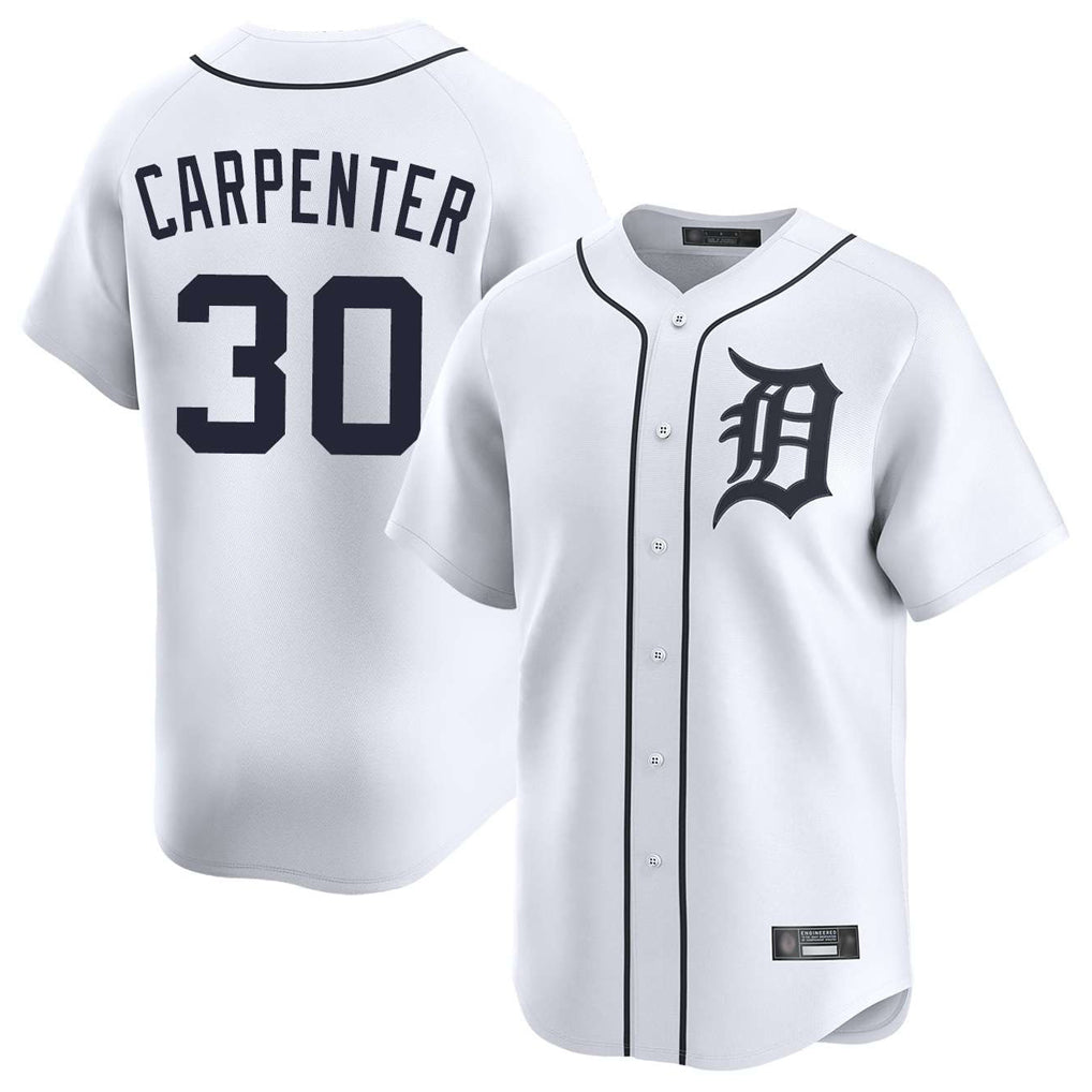 Leonaf D.Tigers #30 Kerry Carpenter Player White Home Limited Stitched Jerseys
