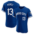 Leonaf KC.Royals #13 Salvador Perez Player Royal City Connect Limited Elite Home Game Stitched Jerseys