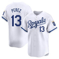 Leonaf KC.Royals #13 Salvador Perez Player White Alt Limited Home Stitched Jerseys