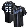 Leonaf KC.Royals #55 Cole Ragans Player Black Carbon Fashion Home Game Stitched Jerseys