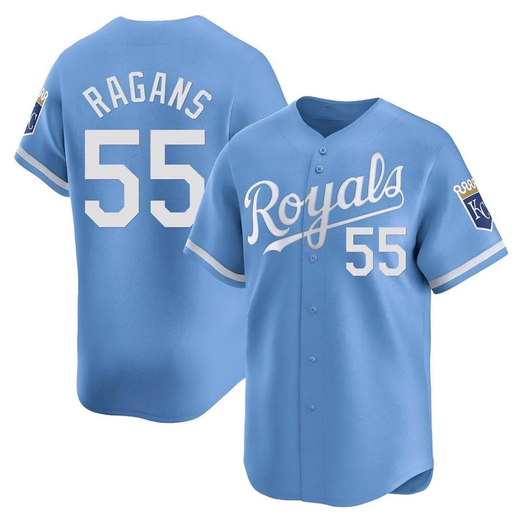 Leonaf KC.Royals #55 Cole Ragans Player Light Blue Alt Limited Home Stitched Jerseys