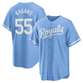 Leonaf KC.Royals #55 Cole Ragans Player Light Blue Home Game Stitched Jerseys