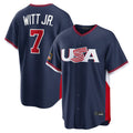 Leonaf KC.Royals #7 Bobby Witt Jr. Player Navy USA 2026 World Classic Game Stitched Jerseys