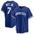 Leonaf KC.Royals #7 Bobby Witt Jr. Player Royal Game Home Stitched Jerseys