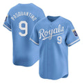 Leonaf KC.Royals #9 Vinnie Pasquantino Player Light Blue Alt Limited Home Stitched Jerseys