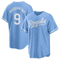 Leonaf KC.Royals #9 Vinnie Pasquantino Player Light Blue Home Game Stitched Jerseys