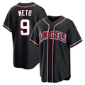 Leonaf LA.Angels #9 Zach Neto Player Black Fashion Out Home Game Stitched Jerseys