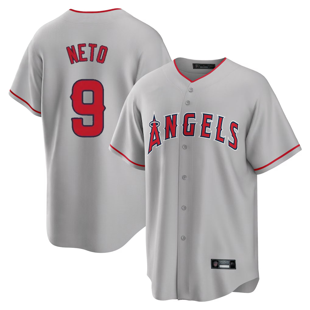 Leonaf LA.Angels #9 Zach Neto Player Gray Home Game Stitched Jerseys