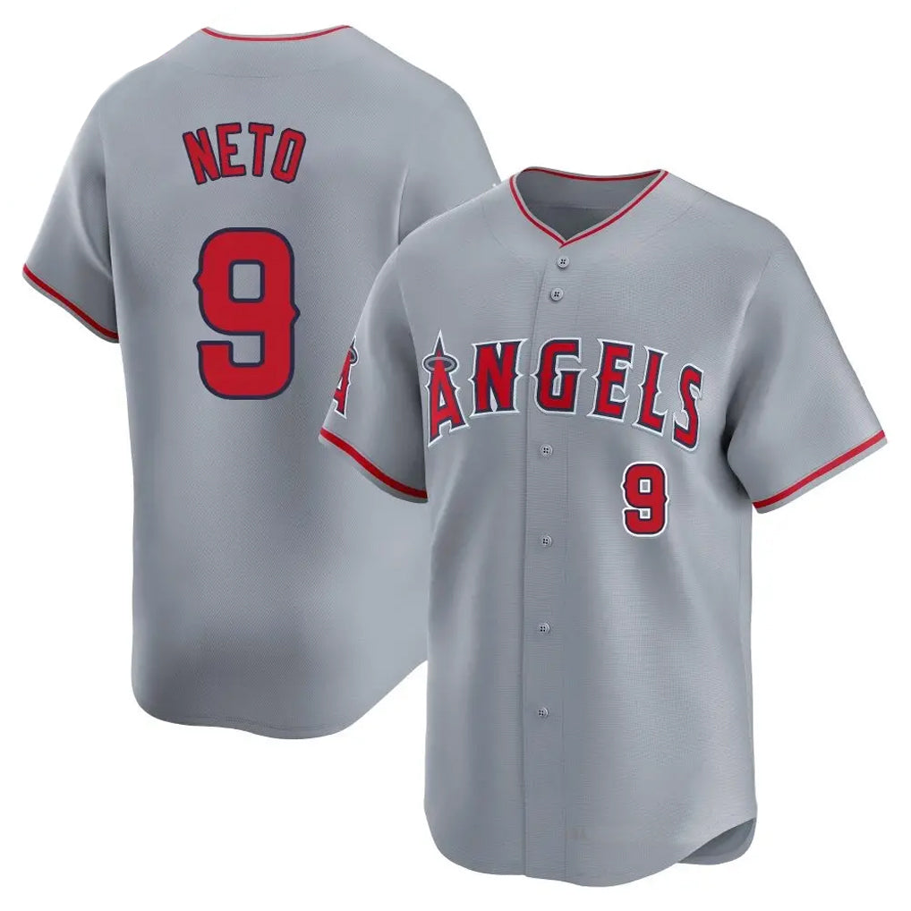 Leonaf LA.Angels #9 Zach Neto Player Gray Home Limited Stitched Jerseys