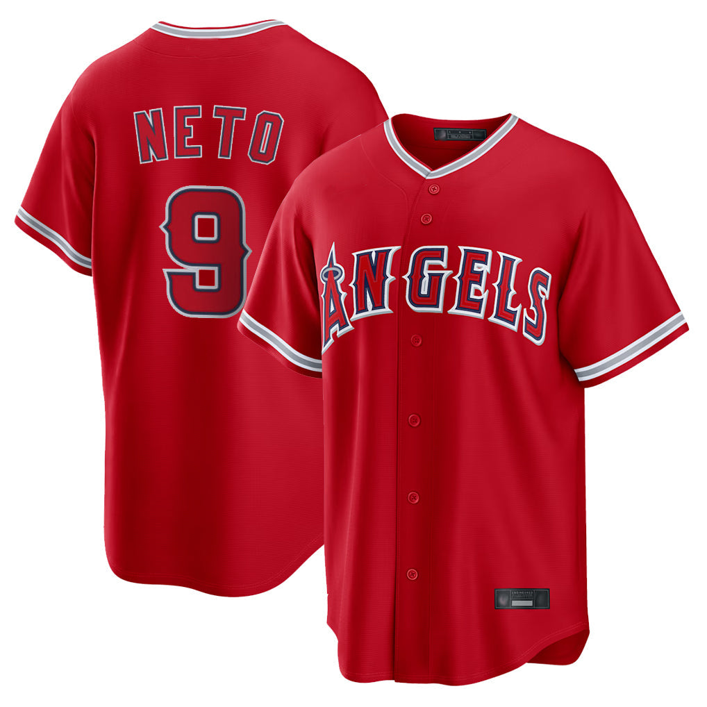 Leonaf LA.Angels #9 Zach Neto Player Red Home Game Stitched Jerseys