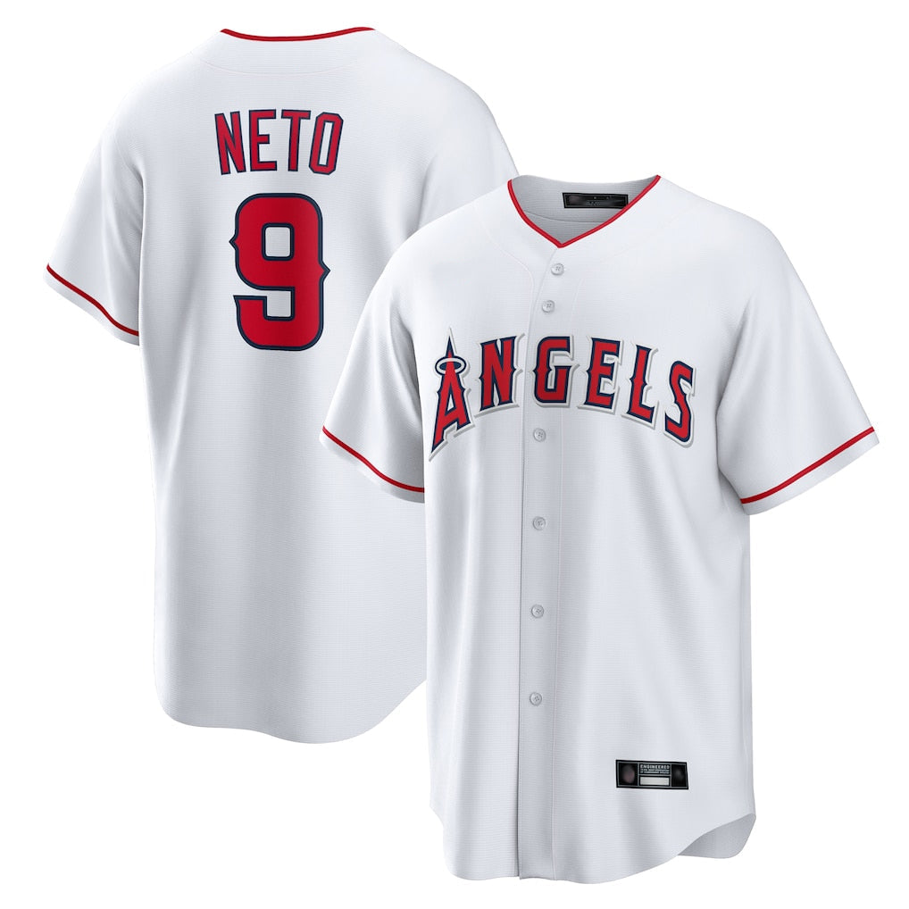 Leonaf LA.Angels #9 Zach Neto Player White Home Game Stitched Jerseys