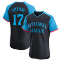 Leonaf LA.Dodgers #17 Shohei Ohtani Player Black National League All-Star Limited Elite Home Stitched Jerseys
