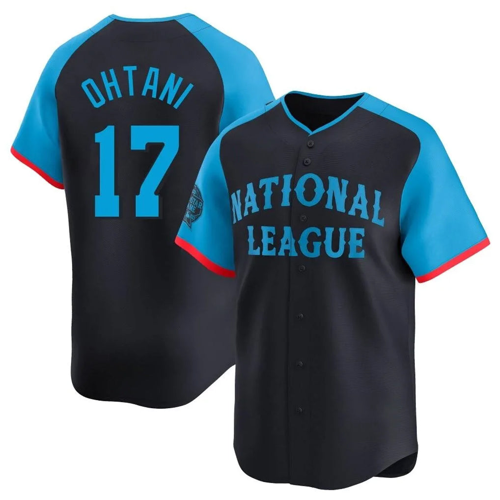 Leonaf LA.Dodgers #17 Shohei Ohtani Player Black National League All-Star Limited Home Stitched Jerseys