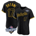 Leonaf LA.Dodgers #17 Shohei Ohtani Player Black World Series Snake Skin City Limited Elite Home Stitched Jerseys