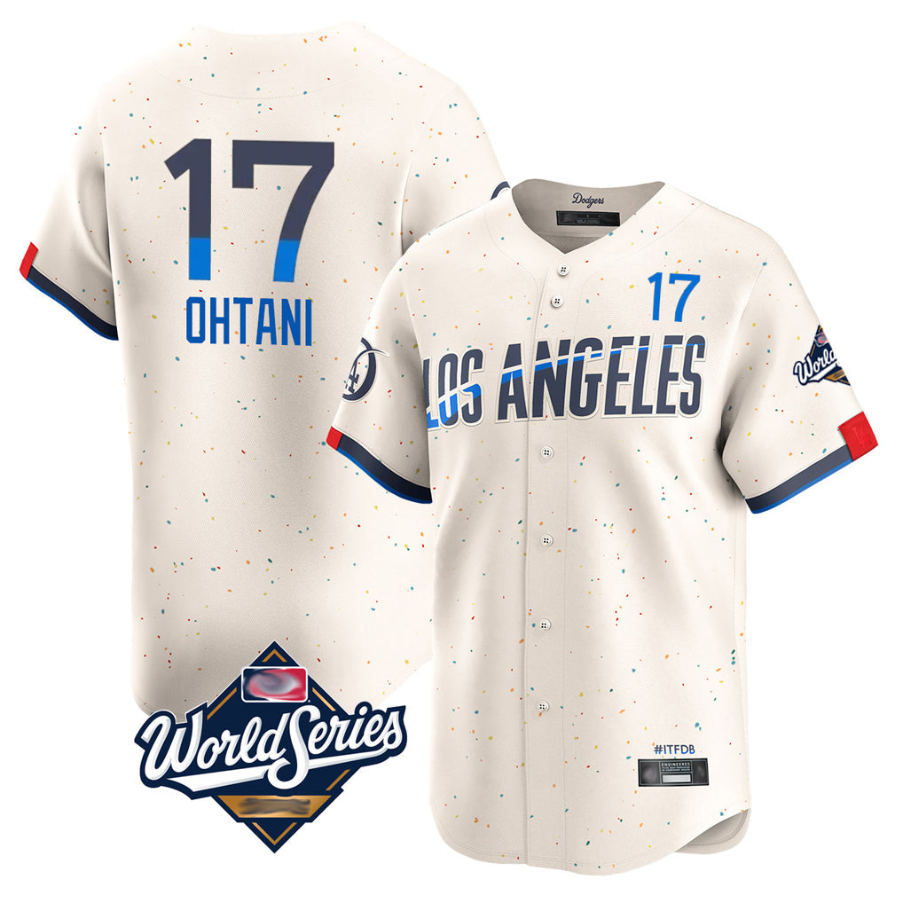 Leonaf LA.Dodgers #17 Shohei Ohtani Player Cream World Series City Connect Limited Home Stitched Jerseys