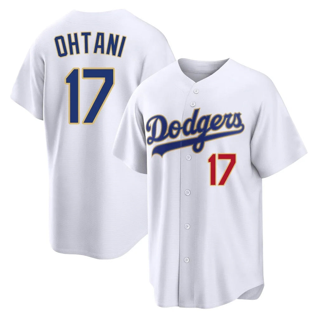 Leonaf LA.Dodgers #17 Shohei Ohtani Player Gold White 2026 Collection Stadium Limited Stitched Jerseys