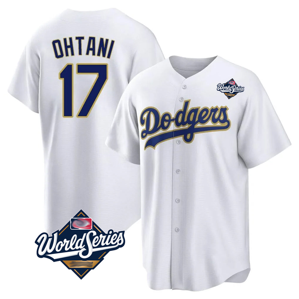 Leonaf LA.Dodgers #17 Shohei Ohtani Player Gold White World Series 2026 Collection Stadium Game Stitched Jerseys