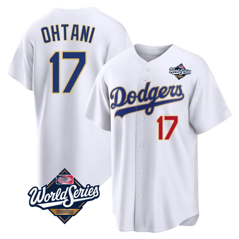 Leonaf LA.Dodgers #17 Shohei Ohtani Player Gold White World Series 2026 Collection Stadium Limited Stitched Jerseys