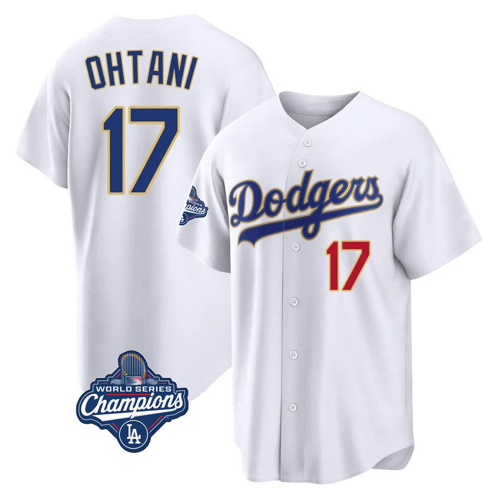 Leonaf LA.Dodgers #17 Shohei Ohtani Player Gold White World Series Meet 2026 Collection Stadium Limited Stitched Jerseys