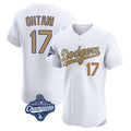 Leonaf LA.Dodgers #17 Shohei Ohtani Player Gold World Series Meet Limited Elite Home Stitched Jerseys