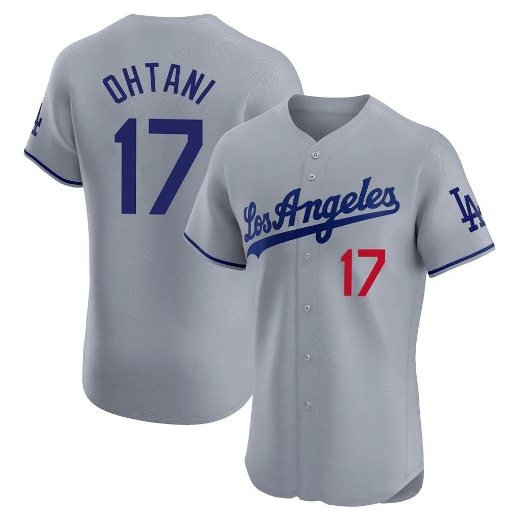 Leonaf LA.Dodgers #17 Shohei Ohtani Player Gray Limited Elite Home Stitched Jerseys