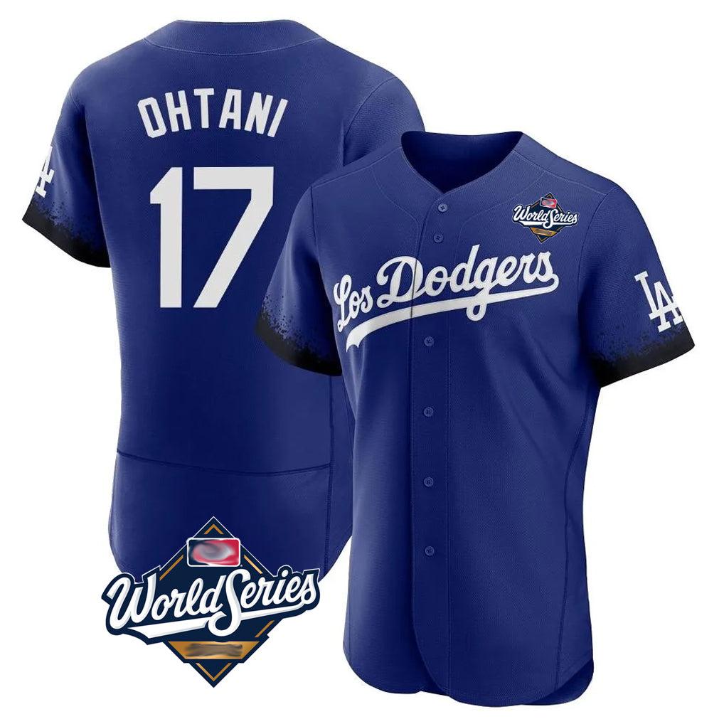 Leonaf LA.Dodgers #17 Shohei Ohtani Player Royal World Series City Connect Elite Home Stitched Jerseys