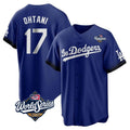 Leonaf LA.Dodgers #17 Shohei Ohtani Player Royal World Series City Connect Home Game Stitched Jerseys