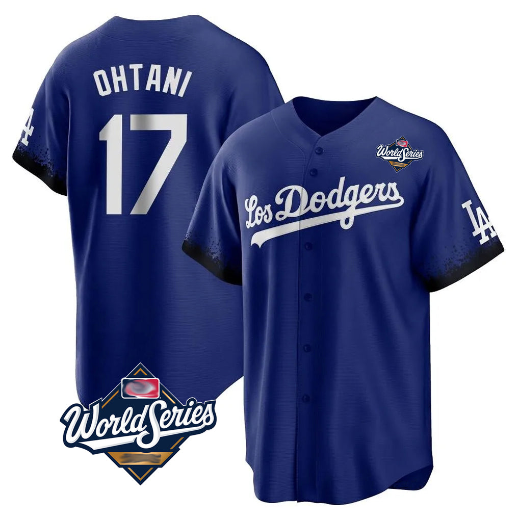 Leonaf LA.Dodgers #17 Shohei Ohtani Player Royal World Series City Connect Home Game Stitched Jerseys