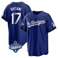 Leonaf LA.Dodgers #17 Shohei Ohtani Player Royal World Series Meet City Connect Home Game Stitched Jerseys