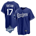 Leonaf LA.Dodgers #17 Shohei Ohtani Player Royal World Series Meet Home Game Stitched Jerseys