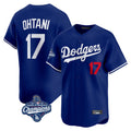 Leonaf LA.Dodgers #17 Shohei Ohtani Player Royal World Series Meet Limited Home Stitched Jerseys