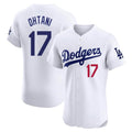 Leonaf LA.Dodgers #17 Shohei Ohtani Player White Limited Elite Home Stitched Jerseys