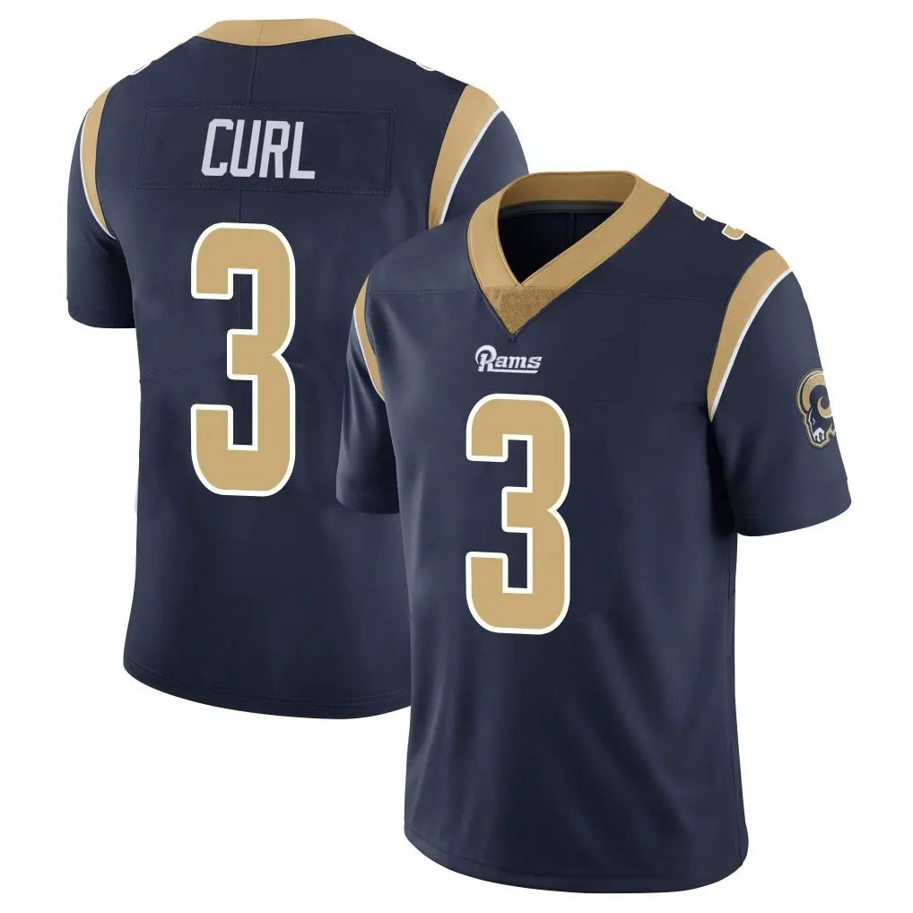 Leonaf LA.Rams #3 Kam Curl Player Navy Limited Vapor Untouchable Home Game Stitched Jerseys