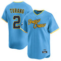 Leonaf M.Brewers #2 Brice Turang Player Light Blue City Connect Home Limited Stitched Jerseys