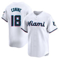Leonaf M.Marlins #18 Griffin Conine Player White Home Limited Stitched Jerseys