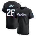 Leonaf M.Marlins #26 Janson Junk Player Black Vapor Home Limited Elite Stitched Jerseys