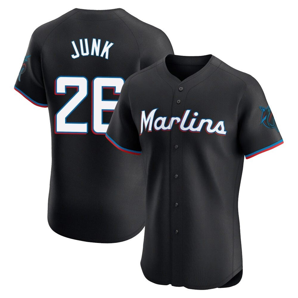Leonaf M.Marlins #26 Janson Junk Player Black Vapor Home Limited Elite Stitched Jerseys