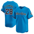 Leonaf M.Marlins #28 Kyle Stowers Player Blue Home Limited Stitched Jerseys