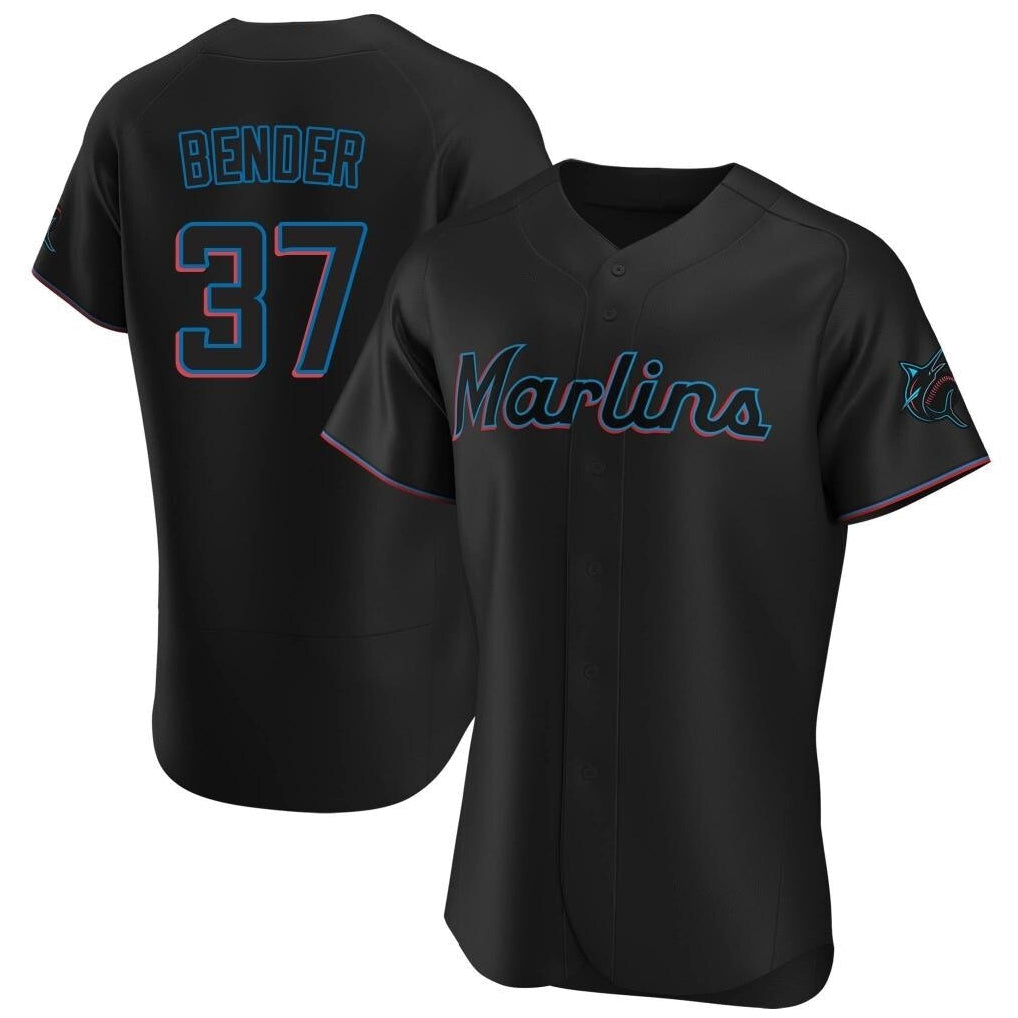 Leonaf M.Marlins #37 Anthony Bender Player Black Home Limited Elite Stitched Jerseys