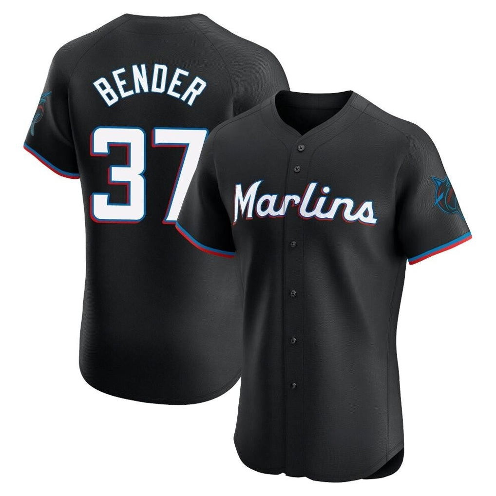 Leonaf M.Marlins #37 Anthony Bender Player Black Vapor Home Limited Elite Stitched Jerseys