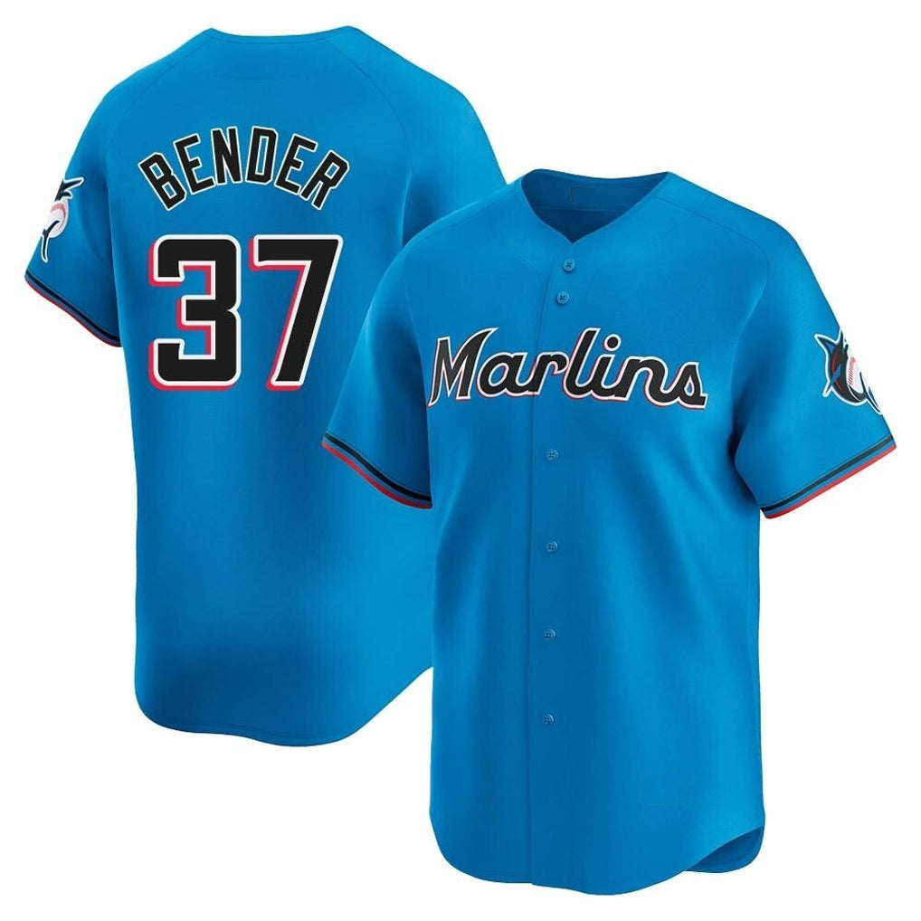 Leonaf M.Marlins #37 Anthony Bender Player Blue Home Limited Stitched Jerseys