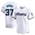 Leonaf M.Marlins #37 Anthony Bender Player White  Home Limited Stitched Jerseys