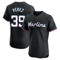 Leonaf M.Marlins #39 Eury Perez Player Black Vapor Home Limited Elite Stitched Jerseys
