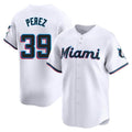 Leonaf M.Marlins #39 Eury Perez Player White  Home Limited Stitched Jerseys