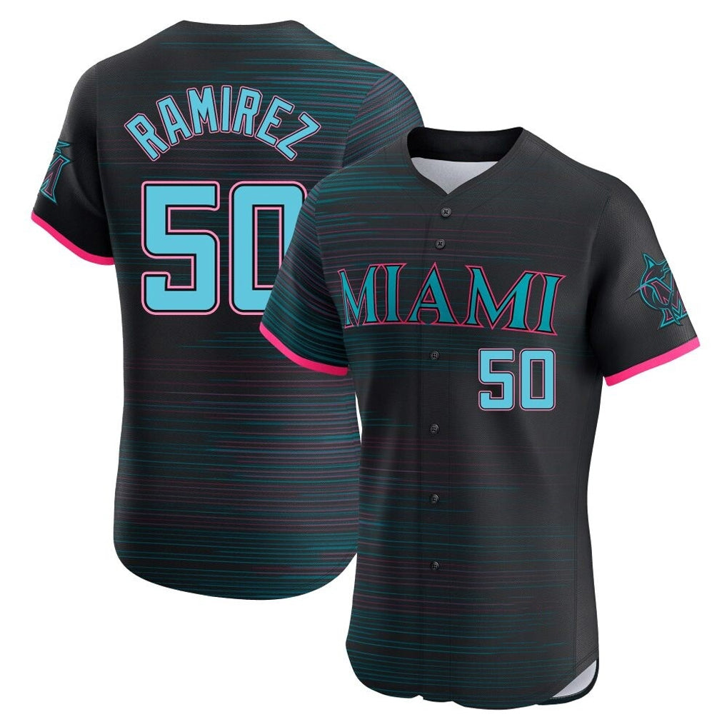 Leonaf M.Marlins #50 Agustin Ramirez Player Black City Connect Home Limited Elite Stitched Jerseys