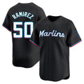 Leonaf M.Marlins #50 Agustin Ramirez Player Black  Home Limited Stitched Jerseys