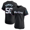 Leonaf M.Marlins #50 Agustin Ramirez Player Black Vapor Home Limited Elite Stitched Jerseys