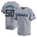 Leonaf M.Marlins #50 Agustin Ramirez Player Gray Home Limited Stitched Jerseys