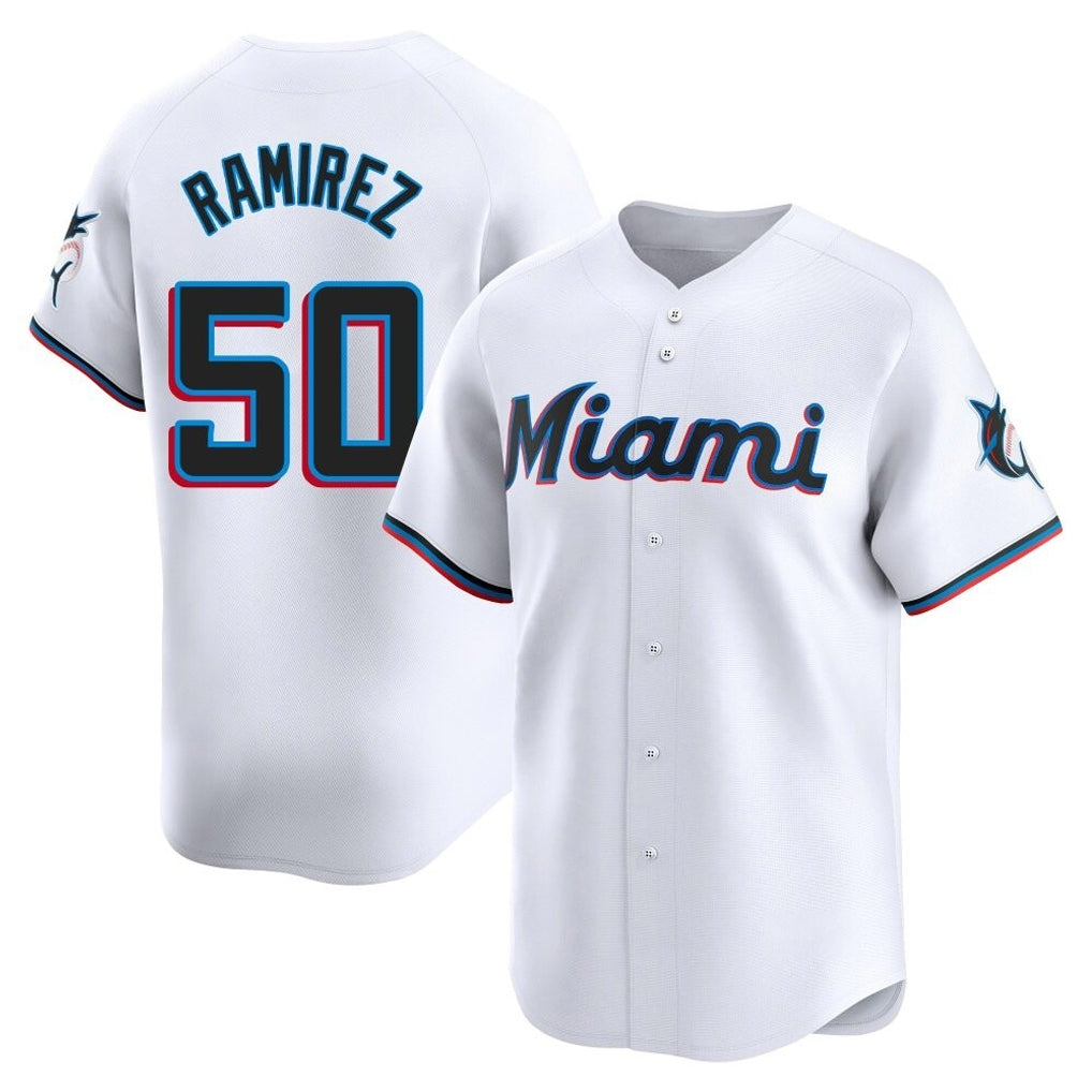 Leonaf M.Marlins #50 Agustin Ramirez Player White  Home Limited Stitched Jerseys
